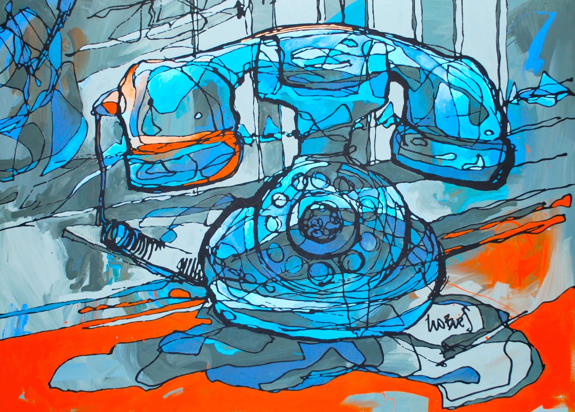 CUERNÓFONO | ACRÍLICO EN TELA | 100x140cm