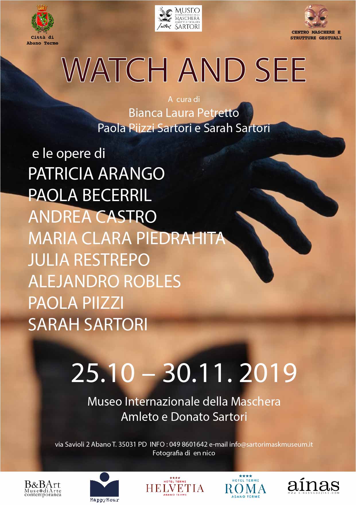 2019 | MUSEO INTERNAZIONALE DELLA MASCHERA | WATCH AND SEE | LOCANDINA | ITALIA