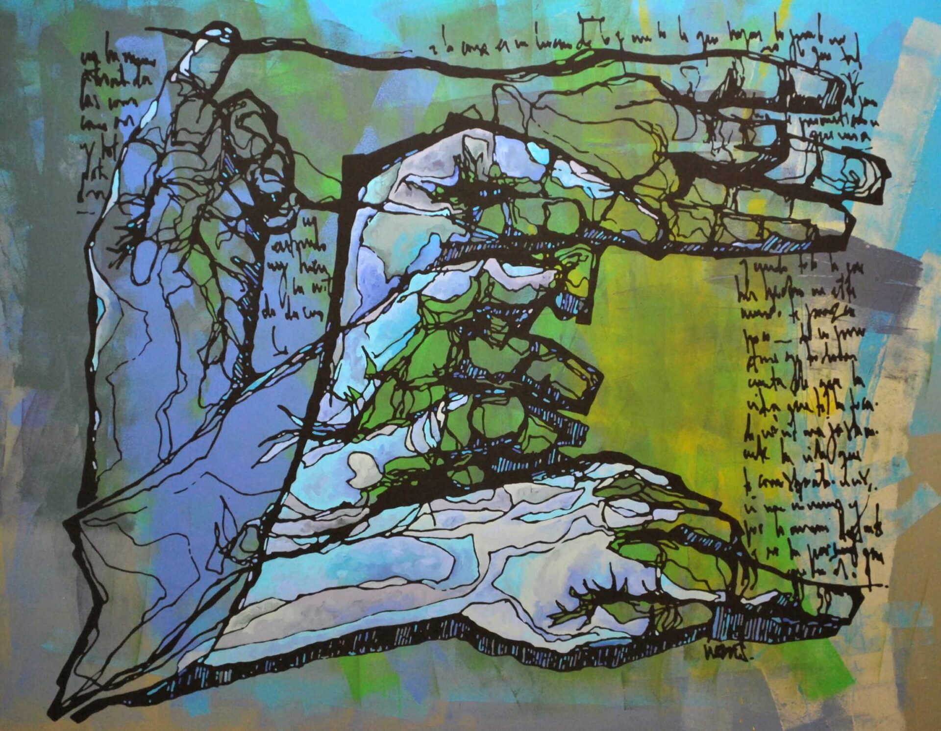 ESTUDIO DE MANOS | TÉCNICA MIXTA EN TELA | 100x140cm | VENDIDO