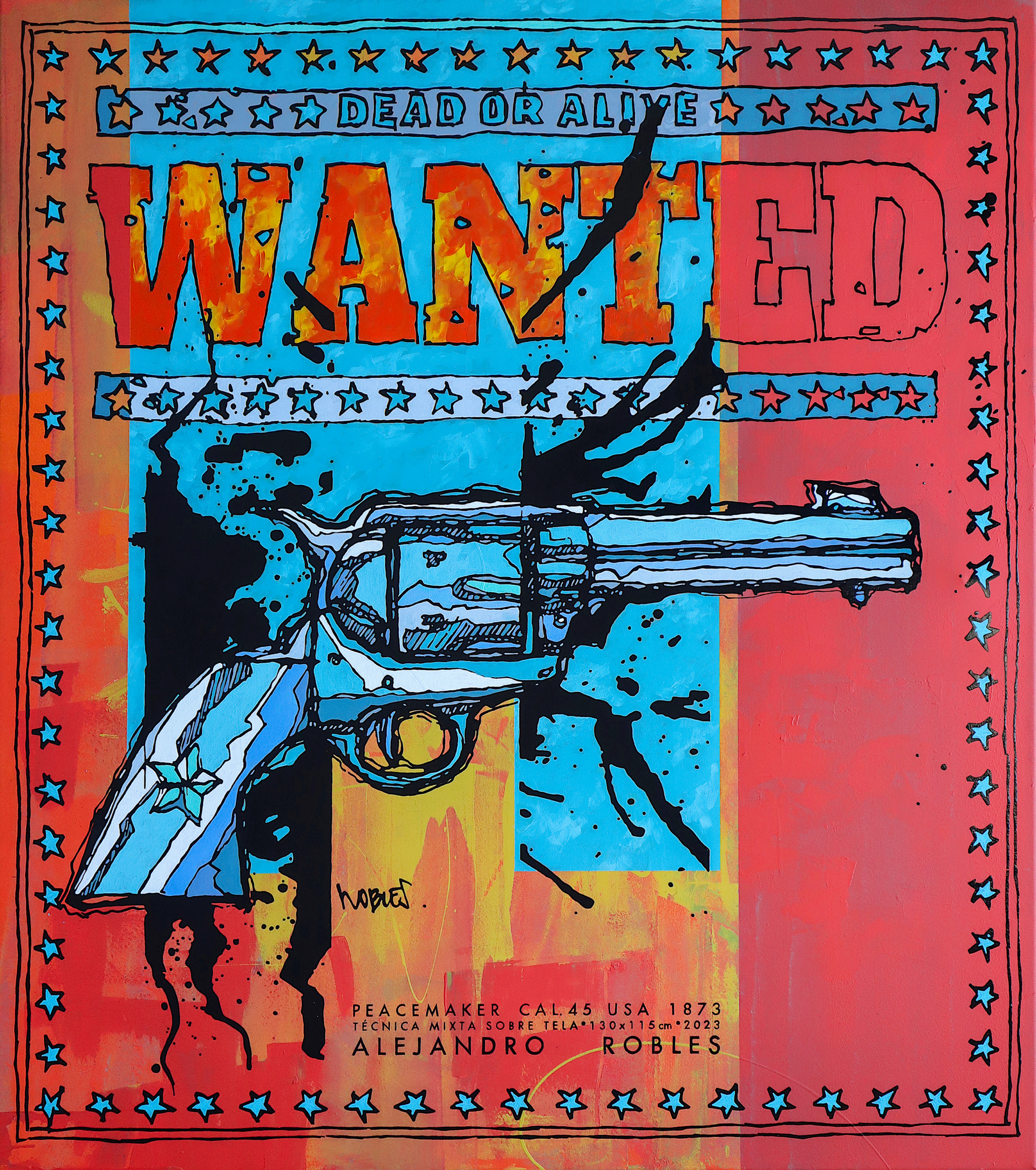 PEACEMAKER CAL.45 USA 1873 | TÉCNICA MIXTA SOBRE LIENZO | 130X115CM | 2023